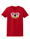 Kyu-T Face - Beartholomew Patriotic Sunglasses Womens Dark T-Shirt