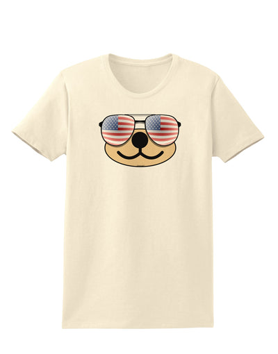Kyu-T Face - Beartholomew Patriotic Sunglasses Womens T-Shirt-Womens T-Shirt-TooLoud-Natural-X-Small-Davson Sales