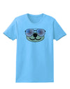 Kyu-T Face - Beartholomew Patriotic Sunglasses Womens T-Shirt-Womens T-Shirt-TooLoud-Aquatic-Blue-X-Small-Davson Sales