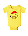 Kyu-T Face Beartholomew Santa Boy Bear Baby Romper Bodysuit-Baby Romper-TooLoud-Yellow-06-Months-Davson Sales