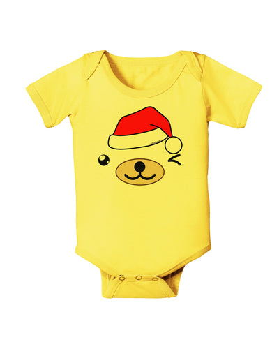 Kyu-T Face Beartholomew Santa Boy Bear Baby Romper Bodysuit-Baby Romper-TooLoud-Yellow-06-Months-Davson Sales