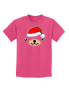 Kyu-T Face Beartholomew Santa Boy Bear Childrens Dark T-Shirt-Childrens T-Shirt-TooLoud-Sangria-X-Small-Davson Sales