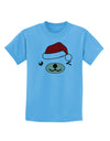 Kyu-T Face Beartholomew Santa Boy Bear Childrens T-Shirt-Childrens T-Shirt-TooLoud-Aquatic-Blue-X-Small-Davson Sales