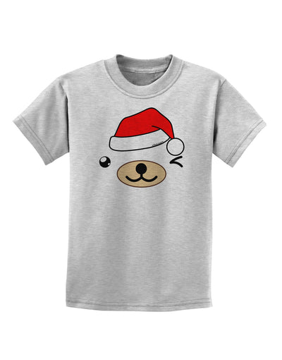 Kyu-T Face Beartholomew Santa Boy Bear Childrens T-Shirt-Childrens T-Shirt-TooLoud-AshGray-X-Small-Davson Sales