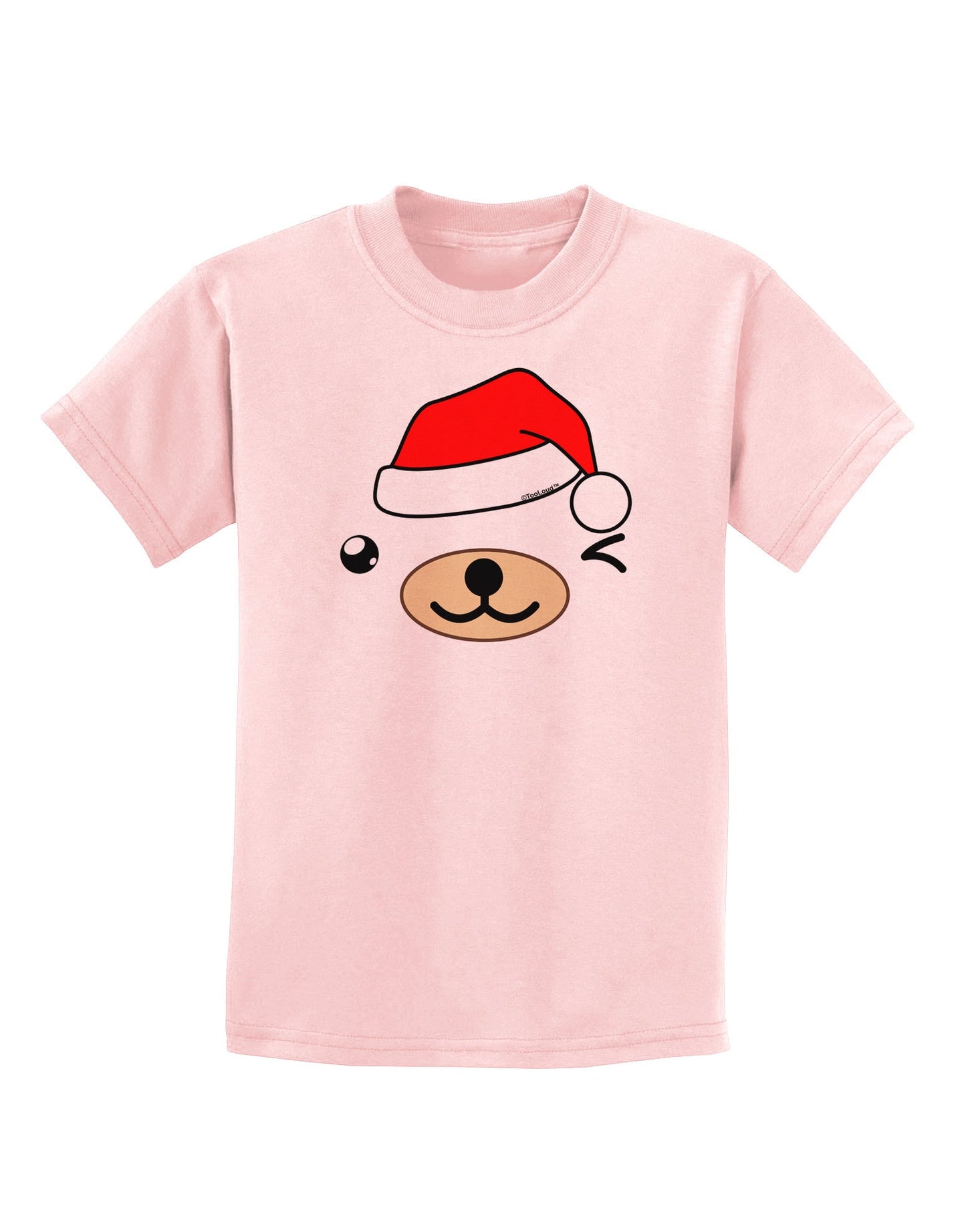 Kyu-T Face Beartholomew Santa Boy Bear Childrens T-Shirt-Childrens T-Shirt-TooLoud-PalePink-X-Small-Davson Sales