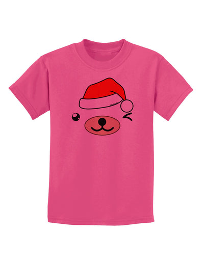 Kyu-T Face Beartholomew Santa Boy Bear Childrens T-Shirt-Childrens T-Shirt-TooLoud-Sangria-X-Small-Davson Sales