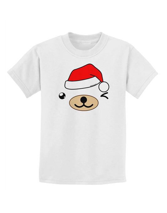 Kyu-T Face Beartholomew Santa Boy Bear Childrens T-Shirt-Childrens T-Shirt-TooLoud-White-X-Small-Davson Sales