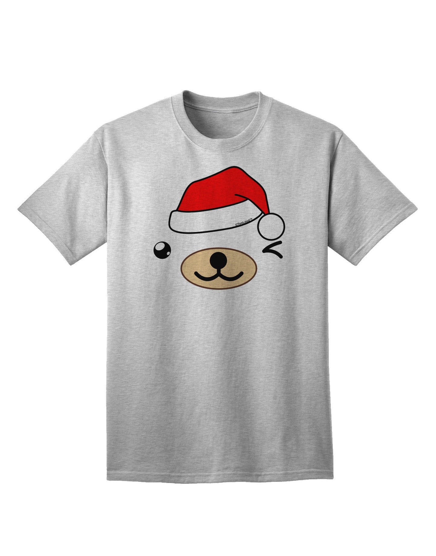Kyu-T Face Beartholomew Santa Boy Bear - Premium Adult T-Shirt for Festive Season-Mens T-shirts-TooLoud-AshGray-Small-Davson Sales