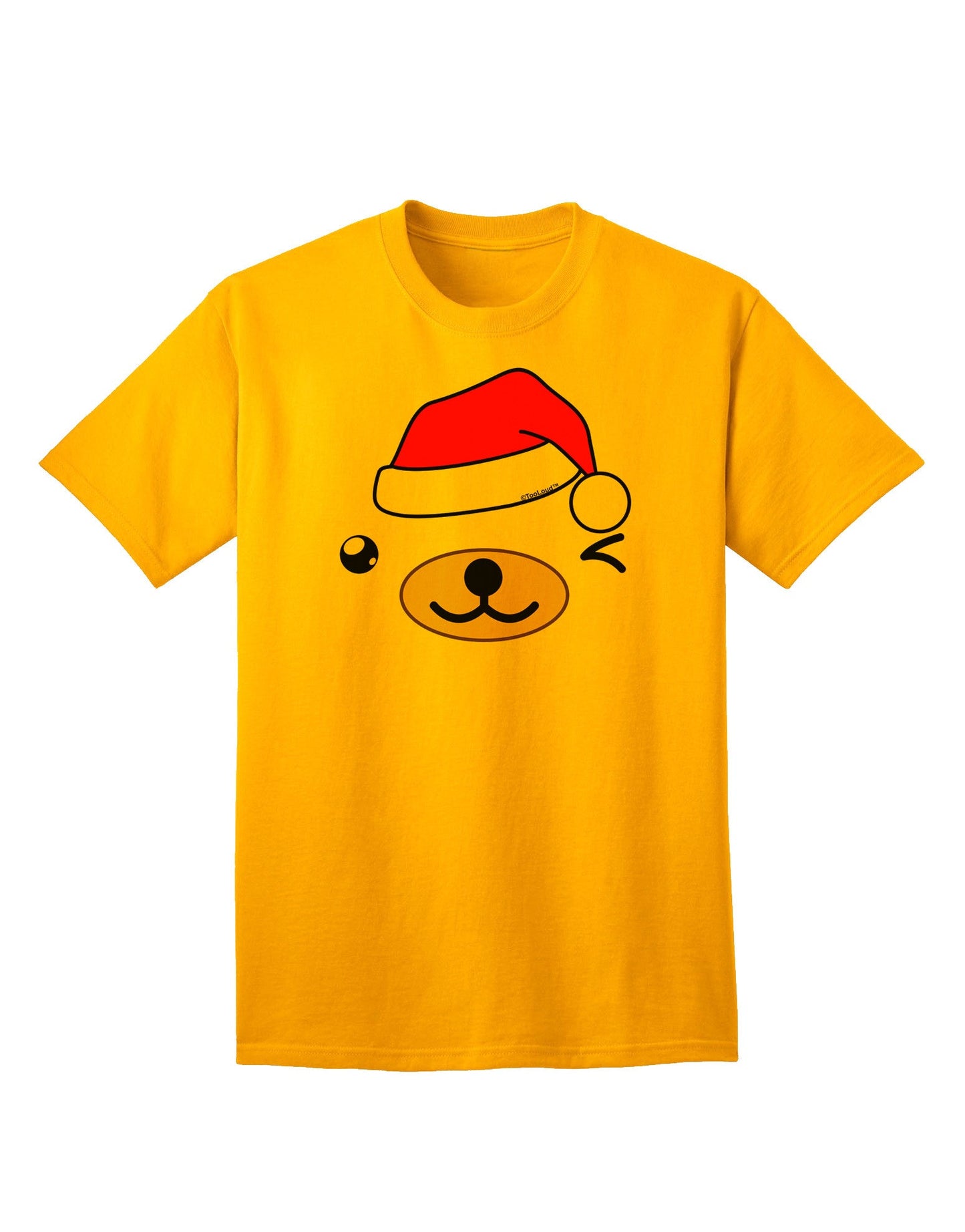Kyu-T Face Beartholomew Santa Boy Bear - Premium Adult T-Shirt for Festive Season-Mens T-shirts-TooLoud-Gold-Small-Davson Sales