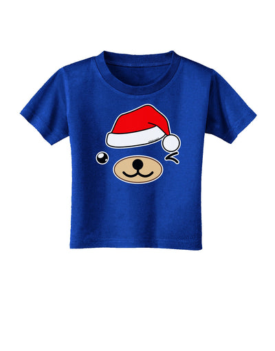 Kyu-T Face Beartholomew Santa Boy Bear Toddler T-Shirt Dark-Toddler T-Shirt-TooLoud-Royal-Blue-2T-Davson Sales