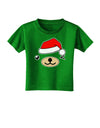 Kyu-T Face Beartholomew Santa Boy Bear Toddler T-Shirt Dark-Toddler T-Shirt-TooLoud-Clover-Green-2T-Davson Sales