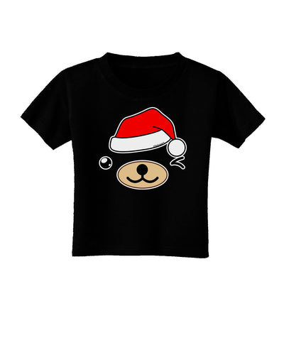 Kyu-T Face Beartholomew Santa Boy Bear Toddler T-Shirt Dark-Toddler T-Shirt-TooLoud-Black-2T-Davson Sales