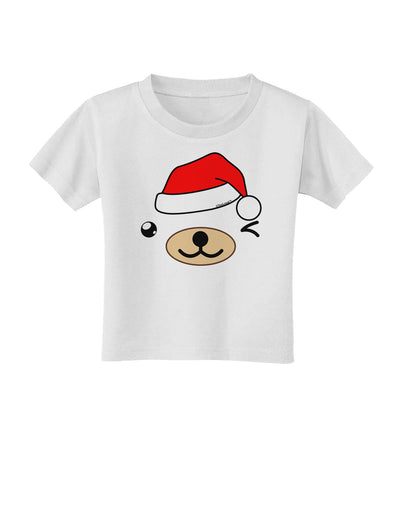 Kyu-T Face Beartholomew Santa Boy Bear Toddler T-Shirt-Toddler T-Shirt-TooLoud-White-2T-Davson Sales