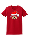 Kyu-T Face Beartholomew Santa Boy Bear Womens Dark T-Shirt-TooLoud-Red-X-Small-Davson Sales