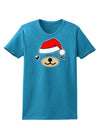 Kyu-T Face Beartholomew Santa Boy Bear Womens Dark T-Shirt-TooLoud-Turquoise-X-Small-Davson Sales