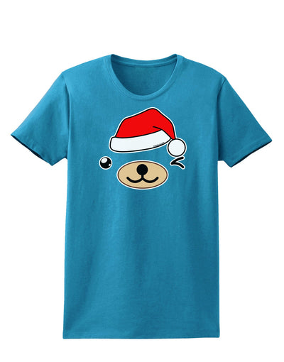 Kyu-T Face Beartholomew Santa Boy Bear Womens Dark T-Shirt-TooLoud-Turquoise-X-Small-Davson Sales