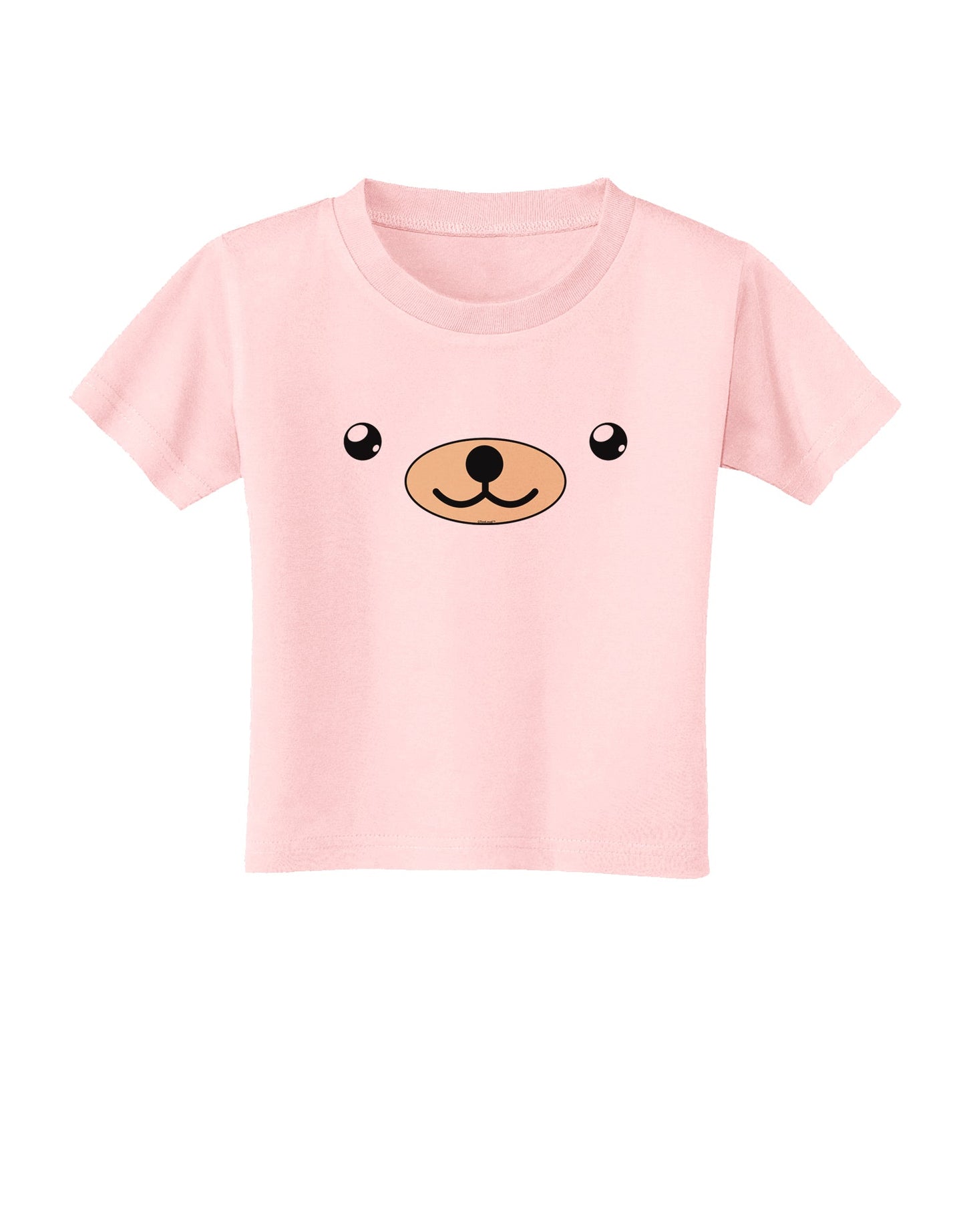 Kyu-T Face - Beartholomew the Teddy Bear Toddler T-Shirt-Toddler T-Shirt-TooLoud-Light-Pink-2T-Davson Sales