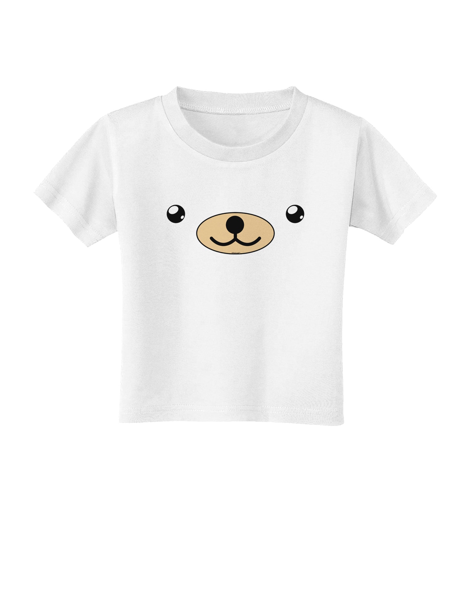 Kyu-T Face - Beartholomew the Teddy Bear Toddler T-Shirt-Toddler T-Shirt-TooLoud-White-2T-Davson Sales