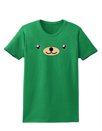 Kyu-T Face - Beartholomew the Teddy Bear Womens Dark T-Shirt-TooLoud-Kelly-Green-X-Small-Davson Sales