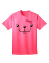 Kyu-T Face - Bucklette Adorable Female Beaver Adult T-Shirt-Mens T-shirts-TooLoud-Neon-Pink-Small-Davson Sales