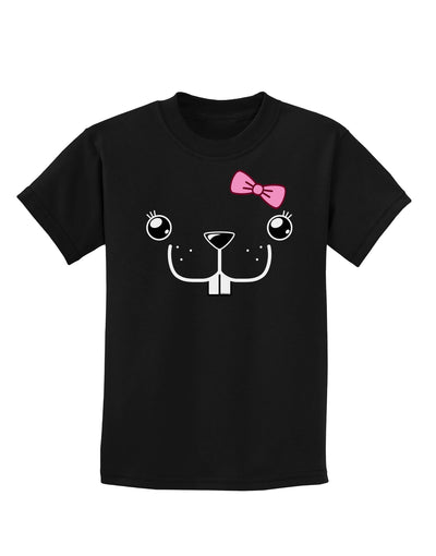 Kyu-T Face - Bucklette Cute Girl Beaver Childrens Dark T-Shirt-Childrens T-Shirt-TooLoud-Black-X-Small-Davson Sales