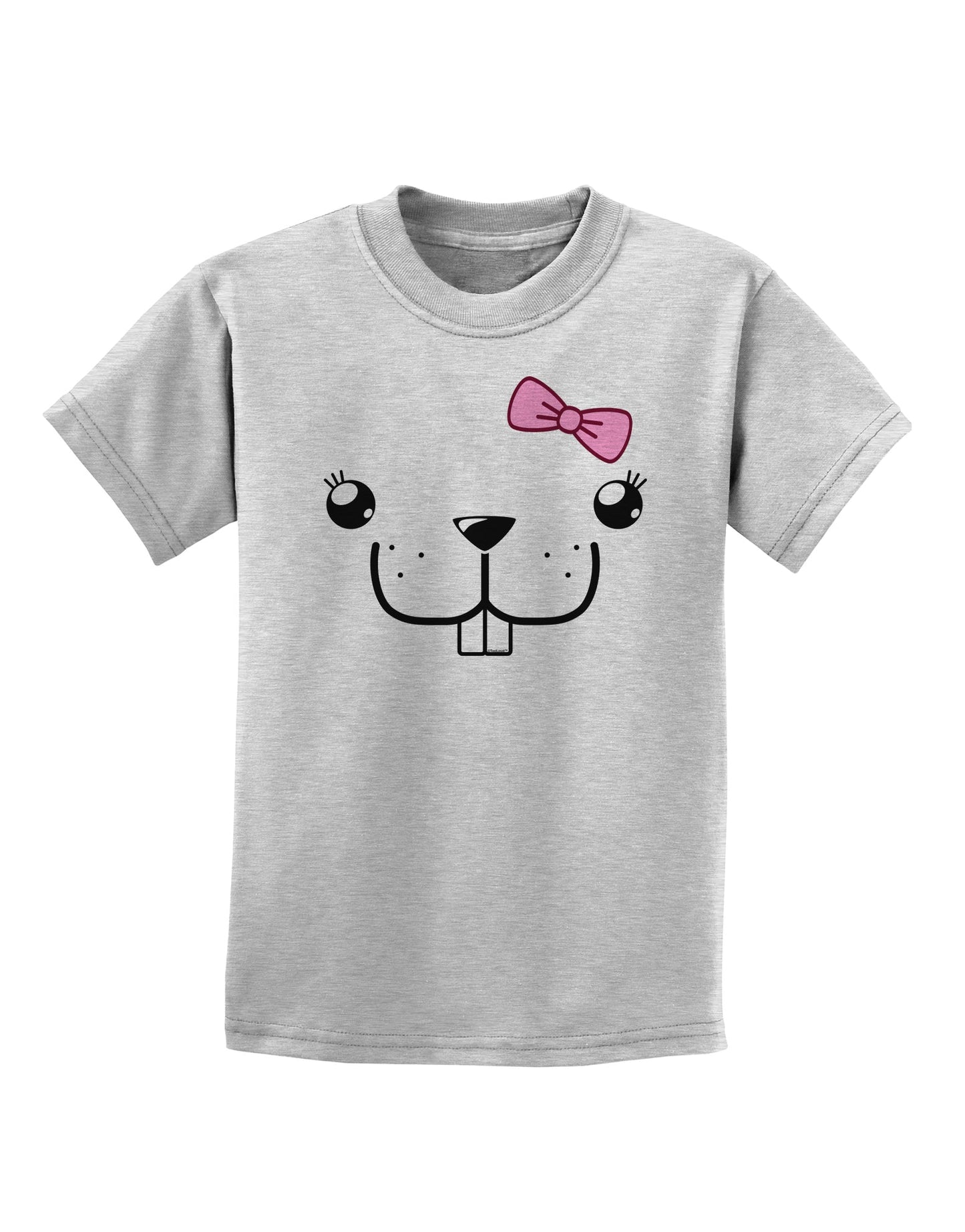Kyu-T Face - Bucklette Cute Girl Beaver Childrens T-Shirt-Childrens T-Shirt-TooLoud-AshGray-X-Small-Davson Sales