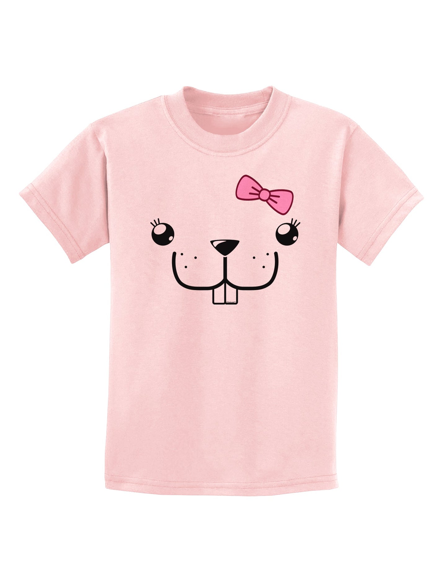 Kyu-T Face - Bucklette Cute Girl Beaver Childrens T-Shirt-Childrens T-Shirt-TooLoud-PalePink-X-Small-Davson Sales