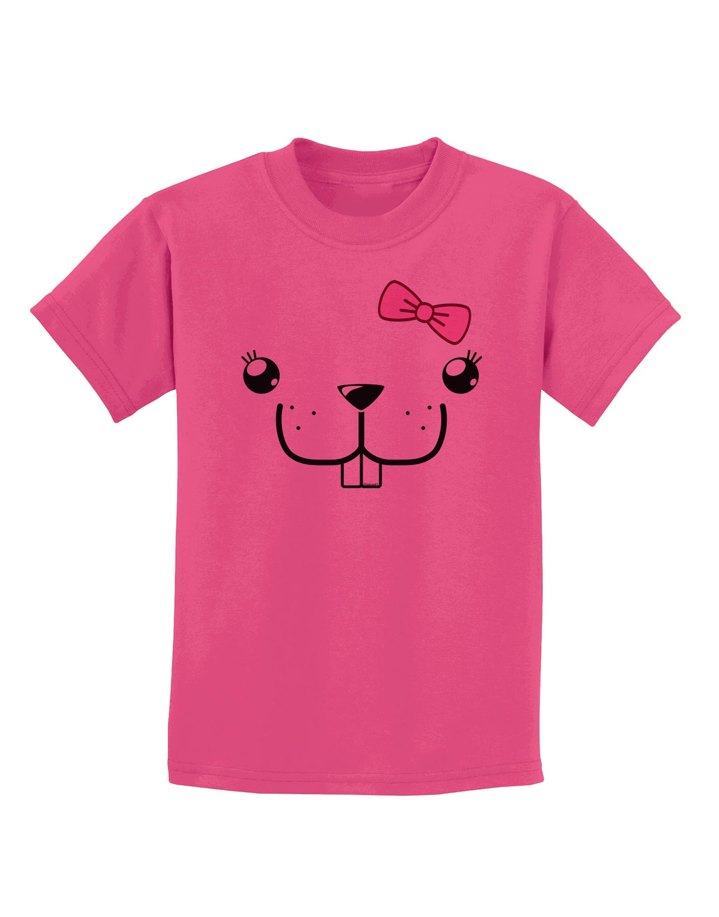 Kyu-T Face - Bucklette Cute Girl Beaver Childrens T-Shirt-Childrens T-Shirt-TooLoud-Sangria-X-Small-Davson Sales