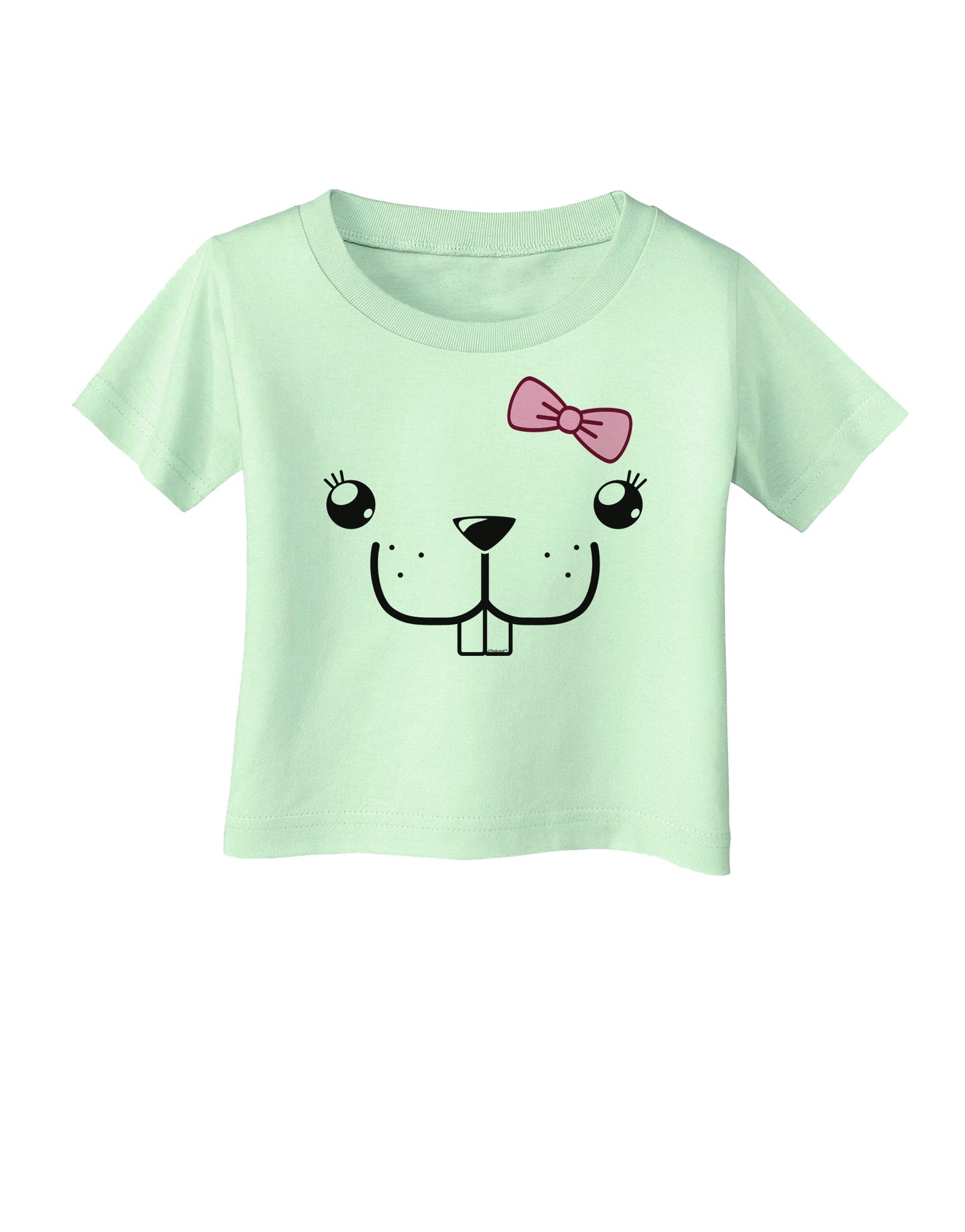Kyu-T Face - Bucklette Cute Girl Beaver Infant T-Shirt-Infant T-Shirt-TooLoud-Light-Green-06-Months-Davson Sales
