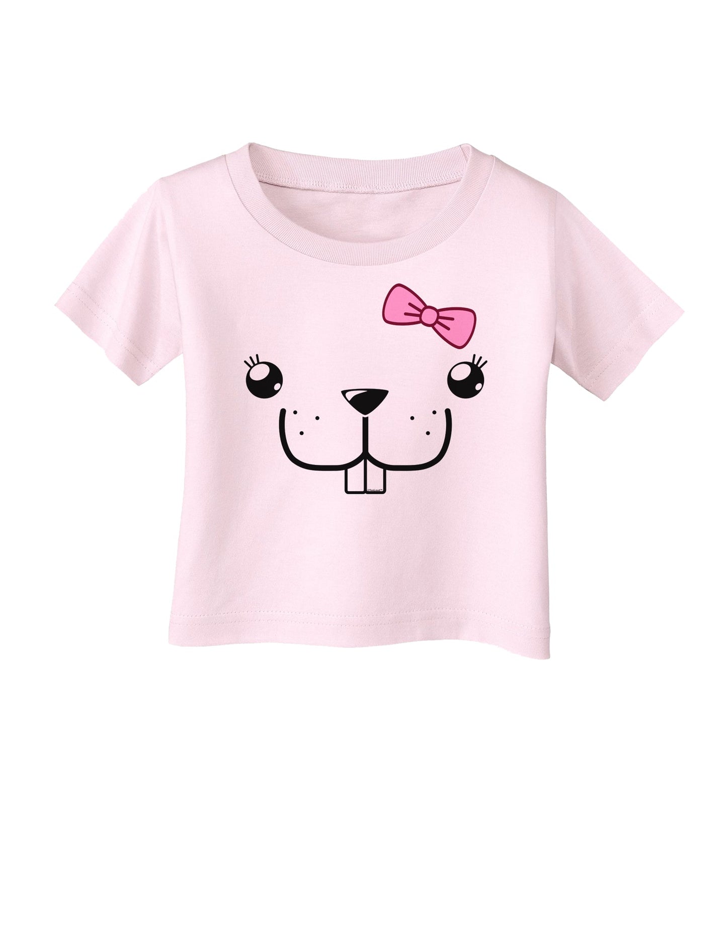 Kyu-T Face - Bucklette Cute Girl Beaver Infant T-Shirt-Infant T-Shirt-TooLoud-Light-Pink-06-Months-Davson Sales