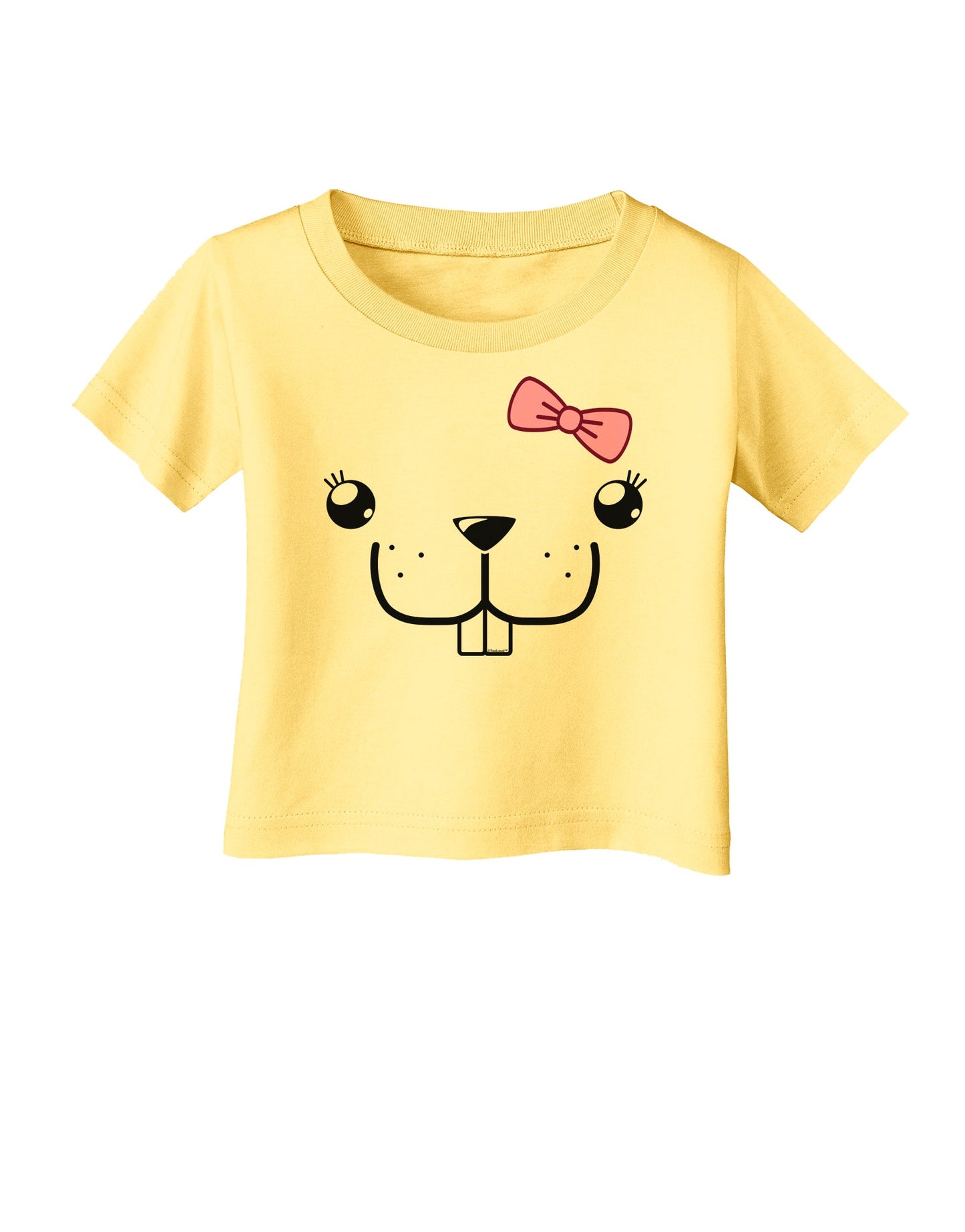 Kyu-T Face - Bucklette Cute Girl Beaver Infant T-Shirt-Infant T-Shirt-TooLoud-Daffodil-Yellow-06-Months-Davson Sales