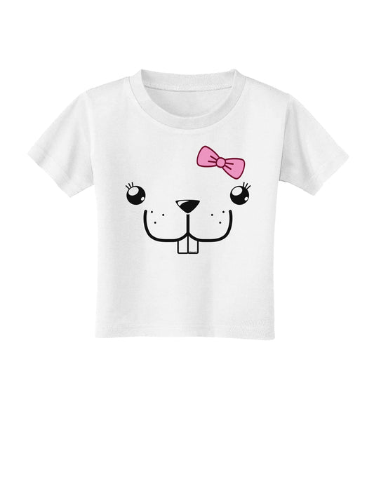 Kyu-T Face - Bucklette Cute Girl Beaver Toddler T-Shirt-Toddler T-Shirt-TooLoud-White-2T-Davson Sales