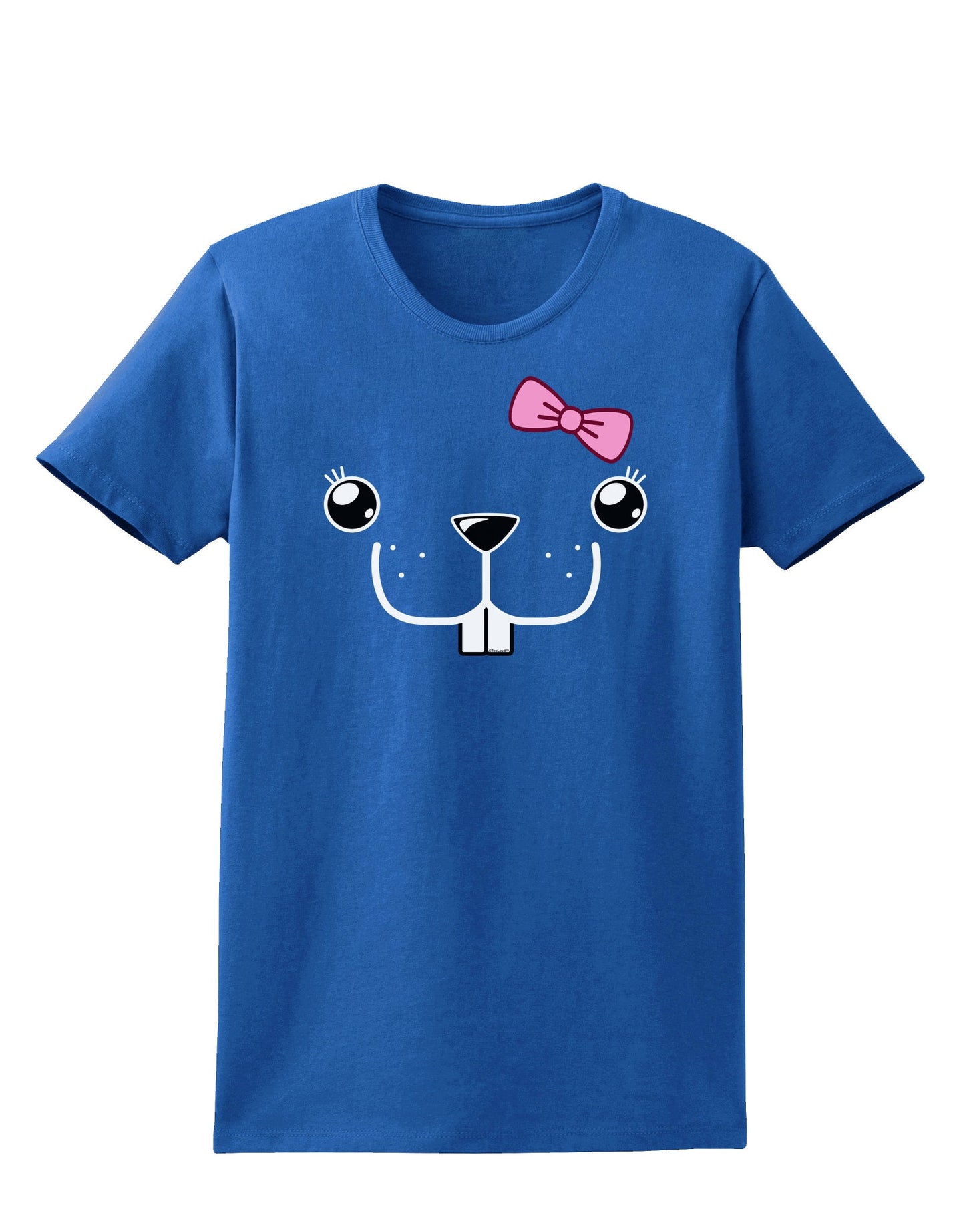 Kyu-T Face - Bucklette Cute Girl Beaver Womens Dark T-Shirt-TooLoud-Royal-Blue-X-Small-Davson Sales