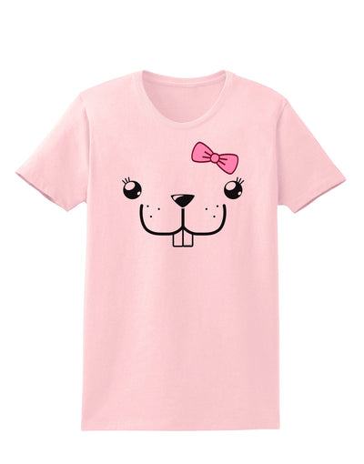 Kyu-T Face - Bucklette Cute Girl Beaver Womens T-Shirt-Womens T-Shirt-TooLoud-PalePink-X-Small-Davson Sales