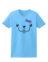 Kyu-T Face - Bucklette Cute Girl Beaver Womens T-Shirt-Womens T-Shirt-TooLoud-Aquatic-Blue-X-Small-Davson Sales