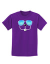 Kyu-T Face - Buckley Cool Sunglasses Childrens Dark T-Shirt-Childrens T-Shirt-TooLoud-Purple-X-Small-Davson Sales