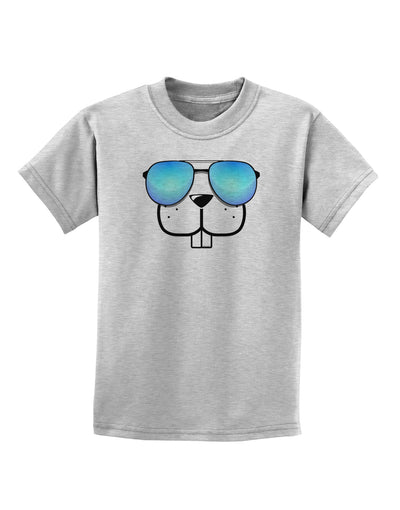 Kyu-T Face - Buckley Cool Sunglasses Childrens T-Shirt-Childrens T-Shirt-TooLoud-AshGray-X-Small-Davson Sales