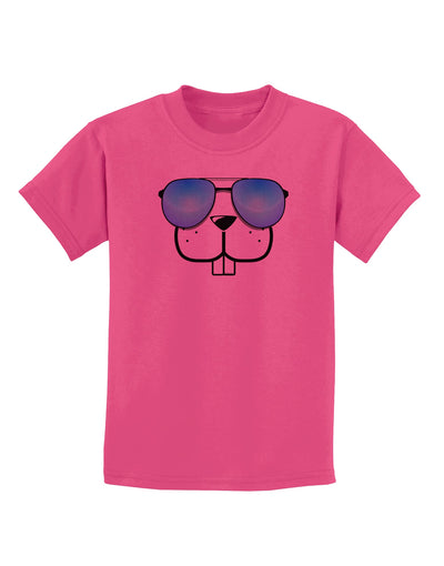 Kyu-T Face - Buckley Cool Sunglasses Childrens T-Shirt-Childrens T-Shirt-TooLoud-Sangria-X-Small-Davson Sales