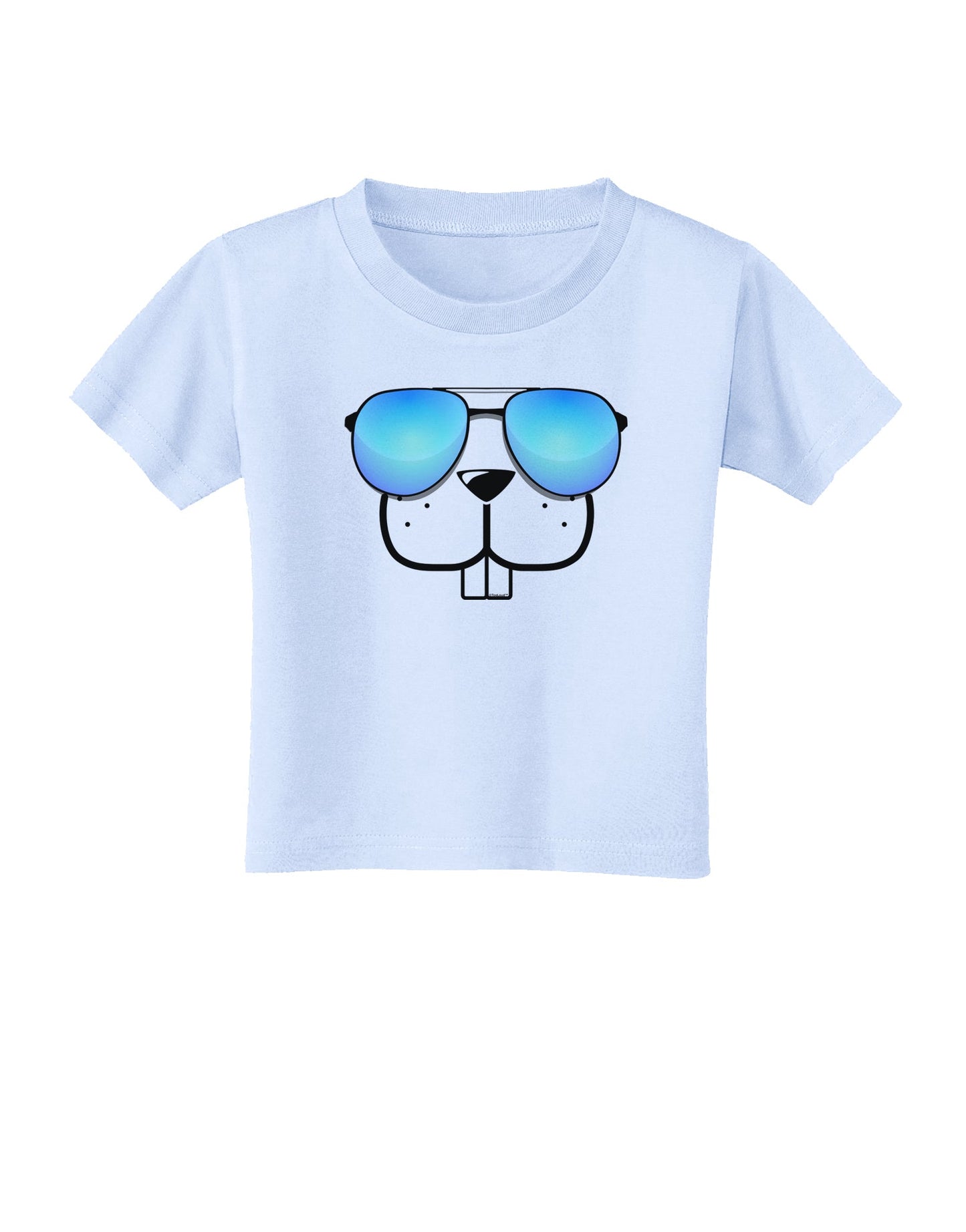 Kyu-T Face - Buckley Cool Sunglasses Toddler T-Shirt-Toddler T-Shirt-TooLoud-Light-Blue-2T-Davson Sales