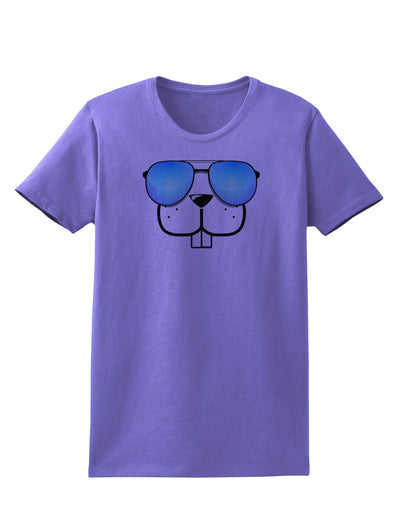 Kyu-T Face - Buckley Cool Sunglasses Womens T-Shirt-Womens T-Shirt-TooLoud-Violet-X-Small-Davson Sales