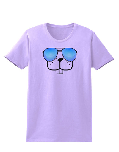 Kyu-T Face - Buckley Cool Sunglasses Womens T-Shirt-Womens T-Shirt-TooLoud-Lavender-X-Small-Davson Sales