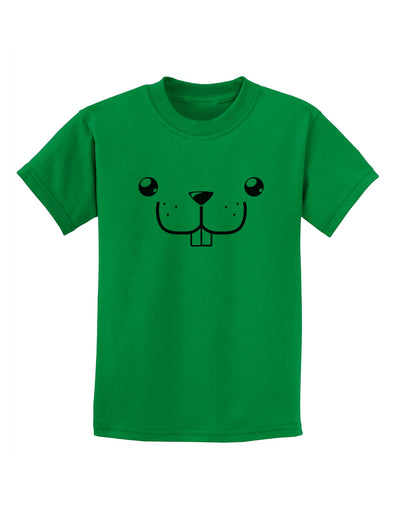 Kyu-T Face - Buckley the Beaver Childrens T-Shirt-Childrens T-Shirt-TooLoud-Kelly-Green-X-Small-Davson Sales