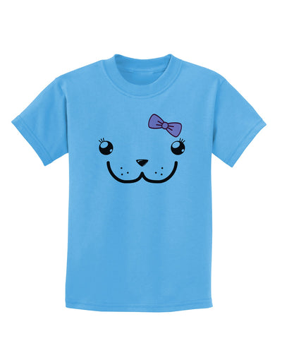 Kyu-T Face - Dewina Cute Girl Dugong Childrens T-Shirt-Childrens T-Shirt-TooLoud-Aquatic-Blue-X-Small-Davson Sales