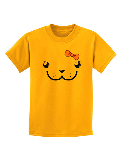 Kyu-T Face - Dewina Cute Girl Dugong Childrens T-Shirt-Childrens T-Shirt-TooLoud-Gold-X-Small-Davson Sales