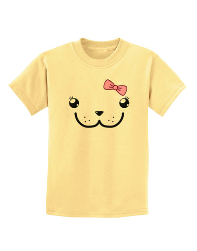 Kyu-T Face - Dewina Cute Girl Dugong Childrens T-Shirt-Childrens T-Shirt-TooLoud-Daffodil-Yellow-X-Small-Davson Sales