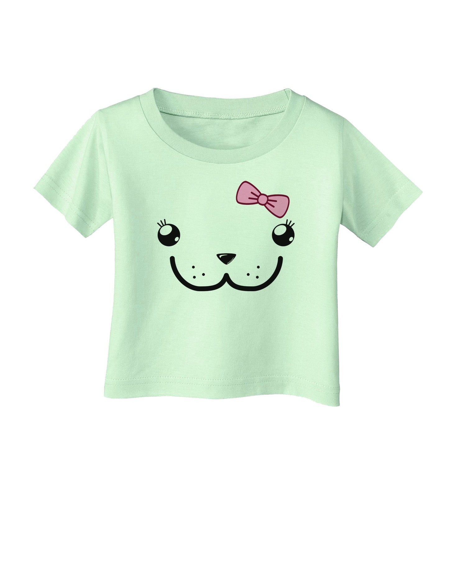 Kyu-T Face - Dewina Cute Girl Dugong Infant T-Shirt-Infant T-Shirt-TooLoud-Light-Green-06-Months-Davson Sales