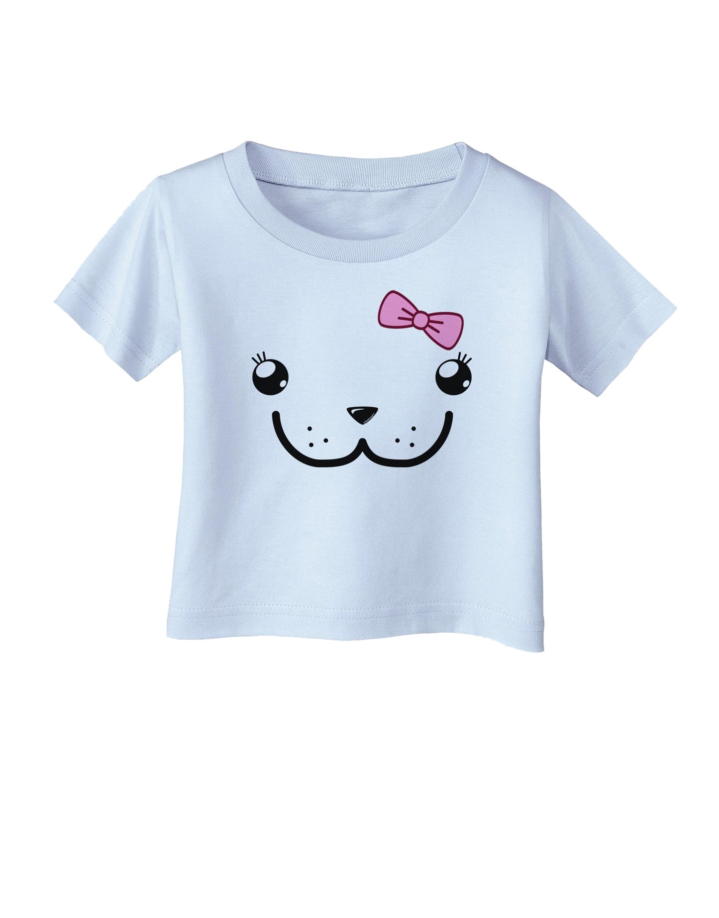 Kyu-T Face - Dewina Cute Girl Dugong Infant T-Shirt-Infant T-Shirt-TooLoud-Light-Blue-06-Months-Davson Sales
