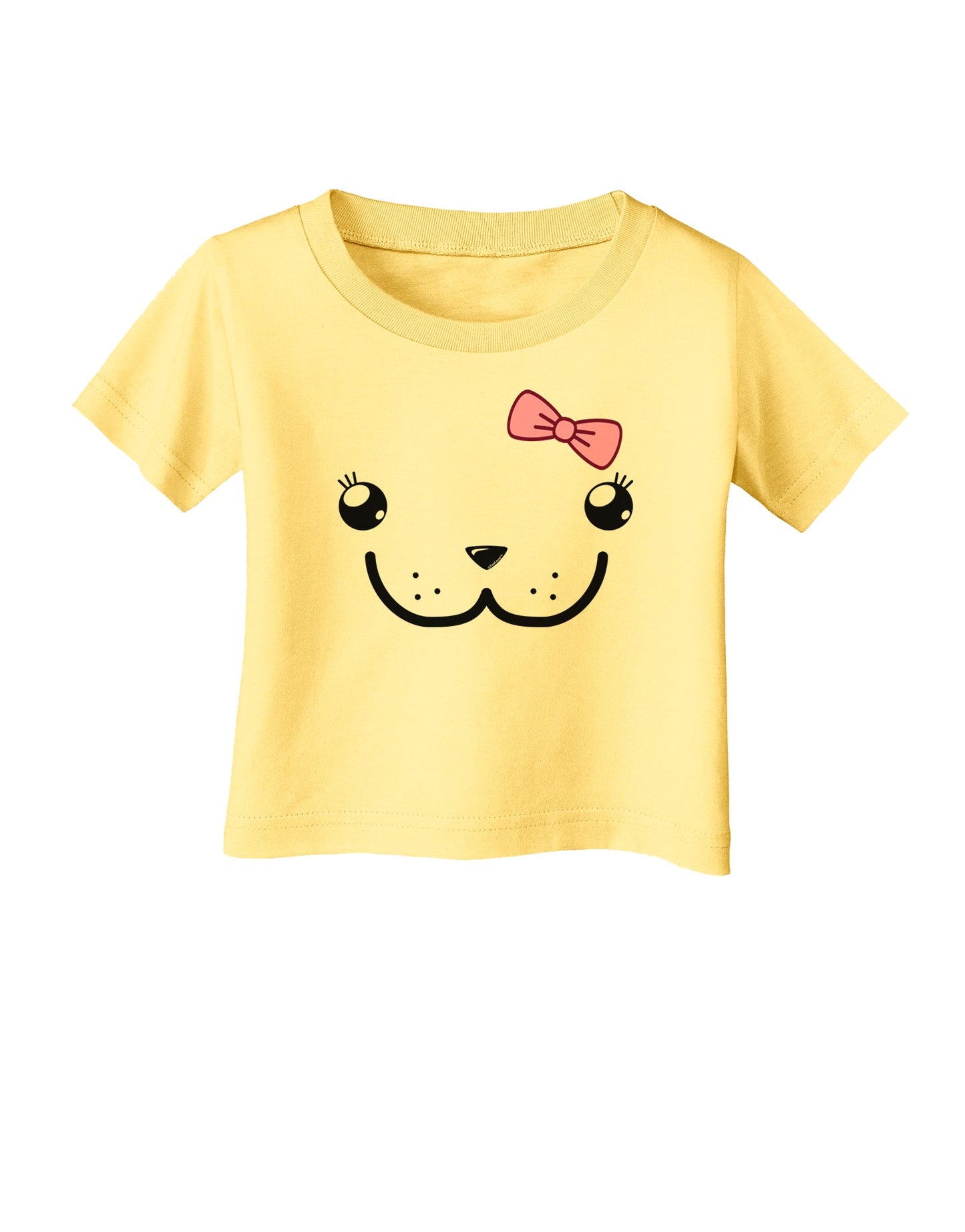 Kyu-T Face - Dewina Cute Girl Dugong Infant T-Shirt-Infant T-Shirt-TooLoud-Daffodil-Yellow-06-Months-Davson Sales