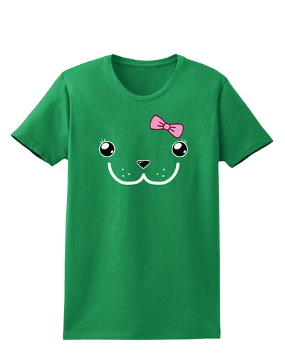 Kyu-T Face - Dewina Cute Girl Dugong Womens Dark T-Shirt-TooLoud-Kelly-Green-X-Small-Davson Sales