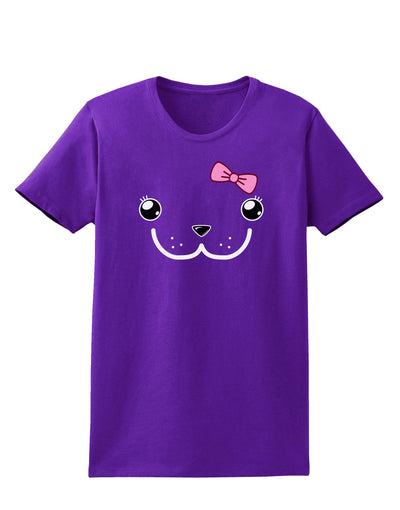 Kyu-T Face - Dewina Cute Girl Dugong Womens Dark T-Shirt-TooLoud-Purple-X-Small-Davson Sales